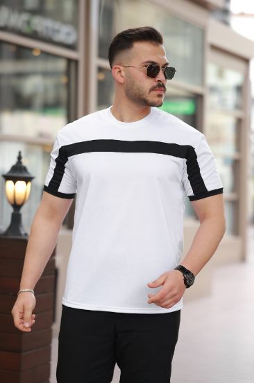 Erkek şerit Detaylı Kısa Kollu T-shirt resmi